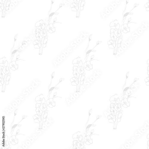 Vintage brunch gold collection for wallpaper design. Seamless vintage background. Botanical illustration. Spring floral texture. 