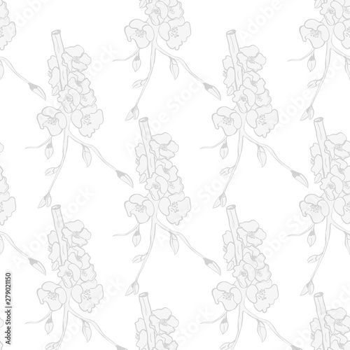 Vintage brunch gold collection for wallpaper design. Seamless vintage background. Botanical illustration. Spring floral texture. 