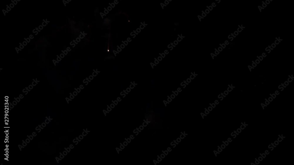 Beautiful dazzling fireworks are radiating the summer night skyline. 4k. Beautiful dazzling fireworks are radiating the summer night skyline. 4k.