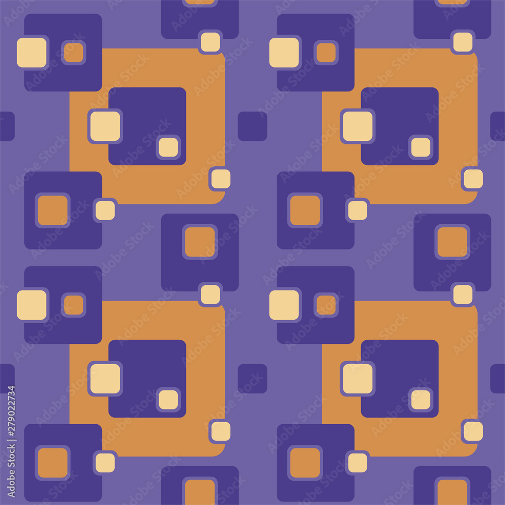 Abstract flat retro seamless pattern with rectangles. Timeless simple vector ornament. Abstract flat retro seamless pattern with rectangles. Timeless simple vector ornament.