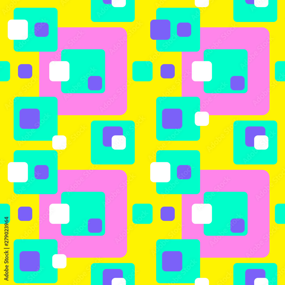 Abstract flat retro seamless pattern with rectangles. Timeless simple vector ornament. Abstract flat retro seamless pattern with rectangles. Timeless simple vector ornament.
