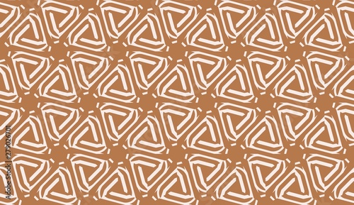 Vector Seamless illustration with pattern in triangles style. Curved line. Decorative design for For interior wallpaper, smart design, fashion print.