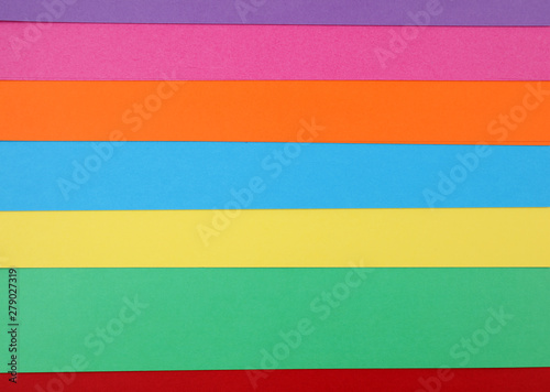 Close-up of colour papers
