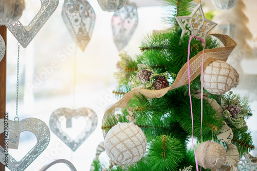 beautiful decor, Christmas decorations on the Christmas tree