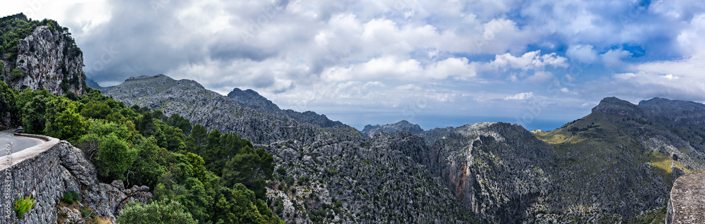 Sierra de Tramuntana mountains on Mallorca island