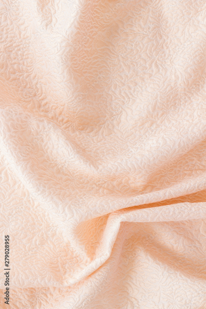 Abstract fabric texture pattern of apricot colour top view mockup Abstract fabric texture pattern of apricot colour top view mockup