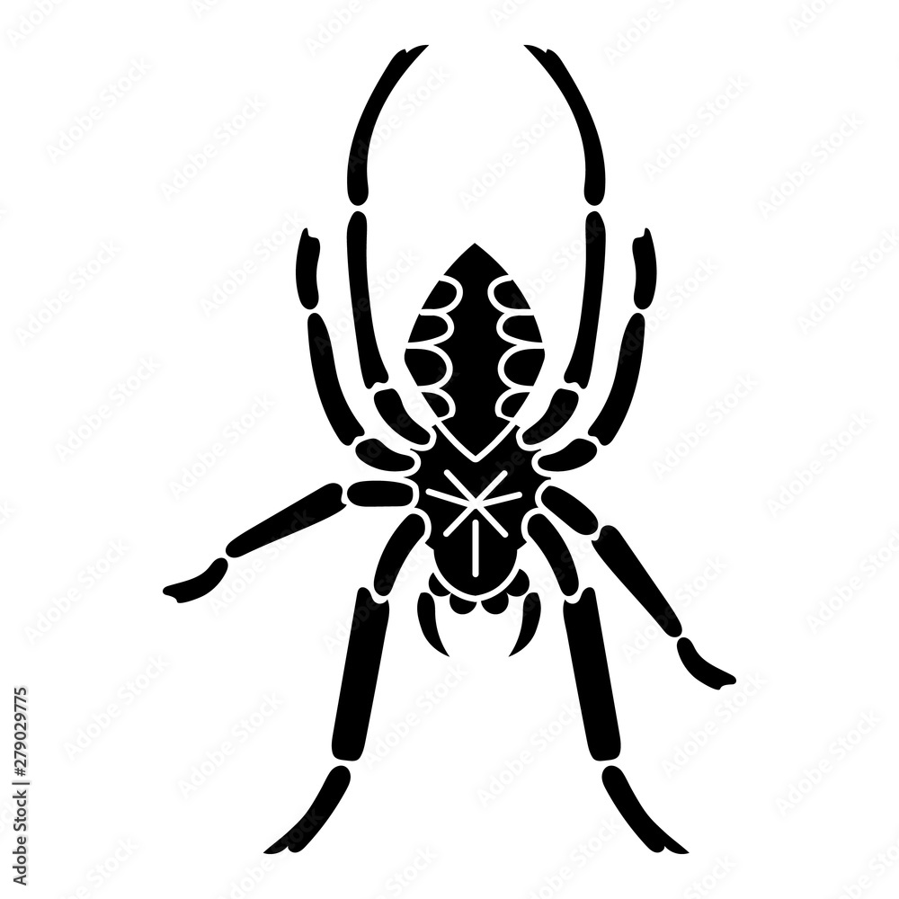 Cross spider icon. Simple illustration of cross spider vector icon for web design isolated on white background Cross spider icon. Simple illustration of cross spider vector icon for web design isolated on white background