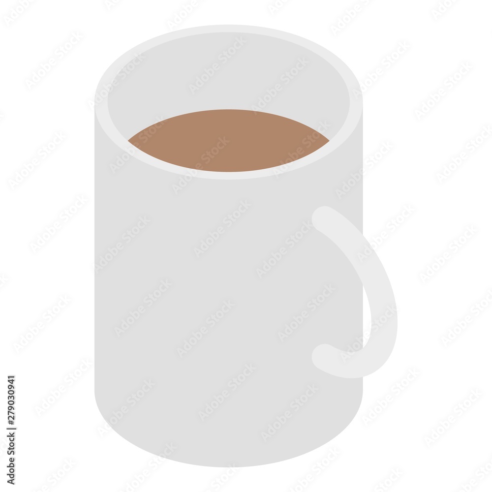 Mug tea icon. Isometric of mug tea vector icon for web design isolated on white background Mug tea icon. Isometric of mug tea vector icon for web design isolated on white background
