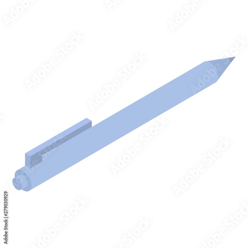 Blue pen icon. Isometric of blue pen vector icon for web design isolated on white background
