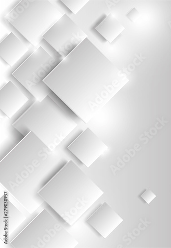 Fototapeta Naklejka Na Ścianę i Meble -  abstract geometric background with white cubes