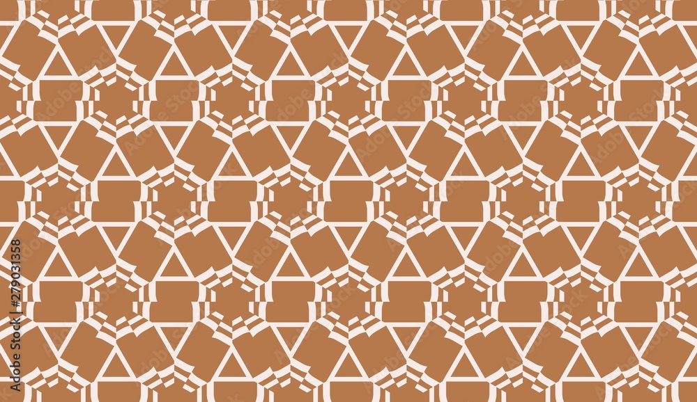 Vector Seamless illustration with curved line. Modern pattern in triangles style. For modern interior design, fashion print. Vector Seamless illustration with curved line. Modern pattern in triangles style. For modern interior design, fashion print.