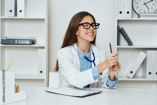 female doctor in office