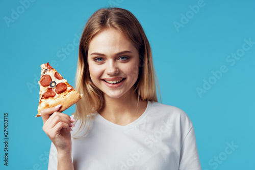 young woman with cake