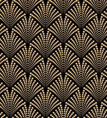Papier peint photo Art deco patrons Éléments dorés art déco contrastés  © Vilmos