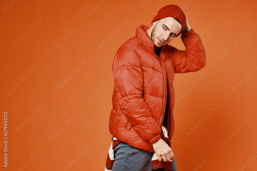 man in santa hat isolated on white background man in santa hat isolated on white background