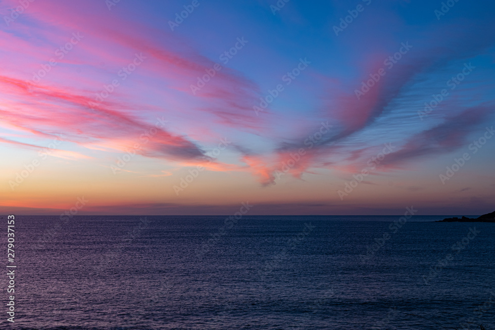Colorful sky in morning twilight