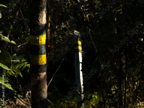 Trail marks in Transmantiqueira long trail hike - mantiqueira range Brazil photo