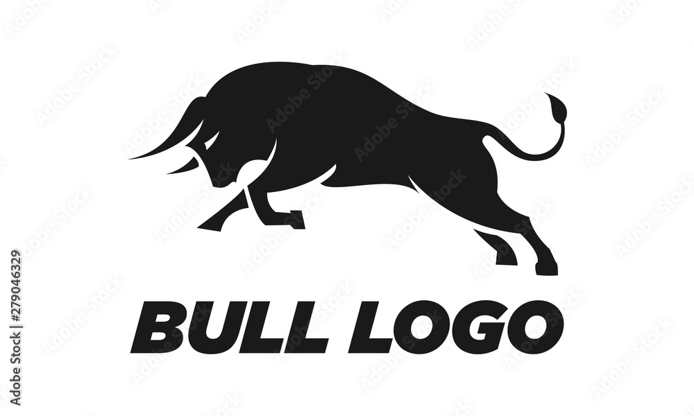 Bull Vector Logo Stock Vector Adobe Stock