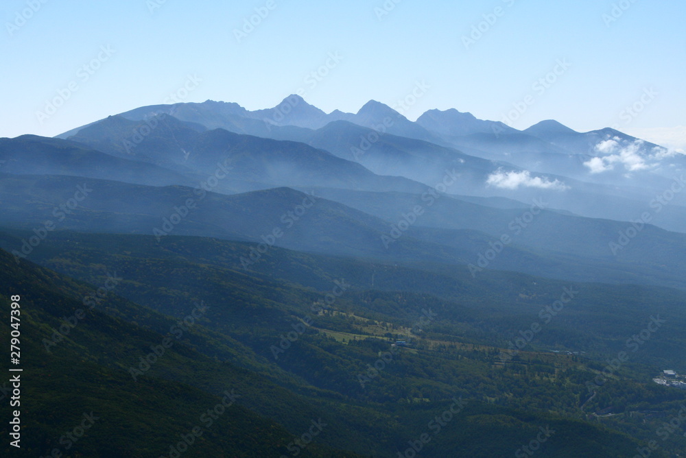 蓼科山　山頂からの八ヶ岳遠景　