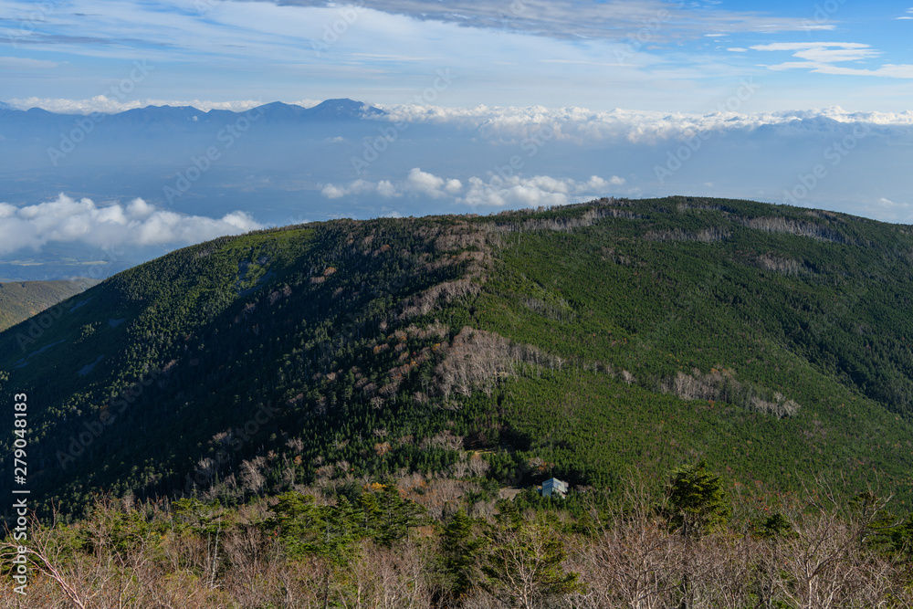 Fototapeta premium 蓼科山から見た浅間山