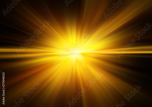 Colorful abstract radiant flash. Explosion hyper acceleration race .for speed in futuristic outer space. Star on dark background. .Magic explosion star with particles. Light effect.