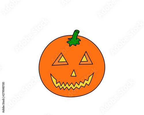 Wallpaper Mural Drawing of a pumpkin face carving, Jack-o'-lantern, vector illustration Torontodigital.ca