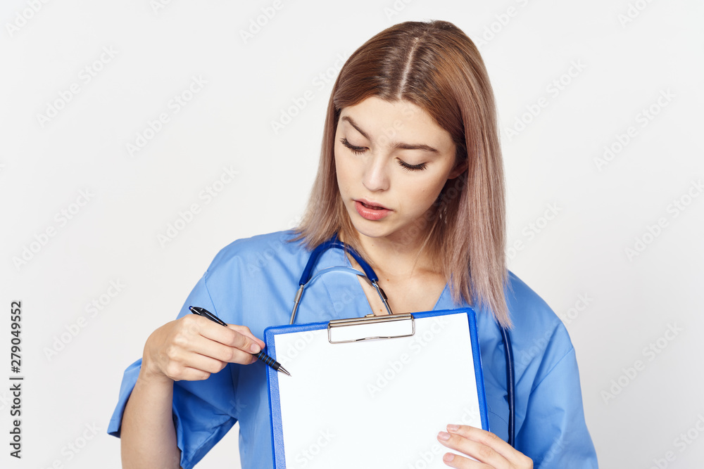 young doctor with clipboard young doctor with clipboard