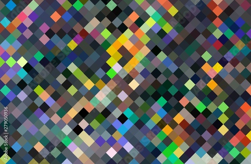 Pixel art chaotic mosaic background. Multicolor abstract pattern.