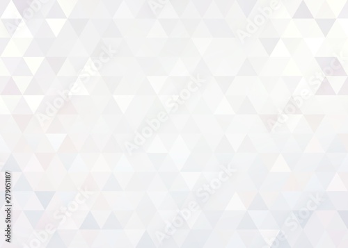 Blank and white geometric pattern. Light subtle abstract background. Brilliance triangular mosaic.
