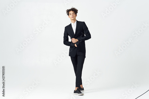 business man in black suit