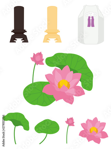蓮の花と位牌