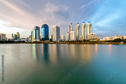Benjakiti Park, a spec of green amongst Sukhumvit's high rise hotels and office blocks © Somphong A