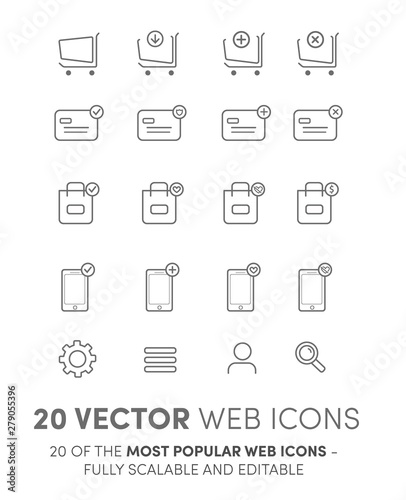 Ecommerce Customizable Icon Set