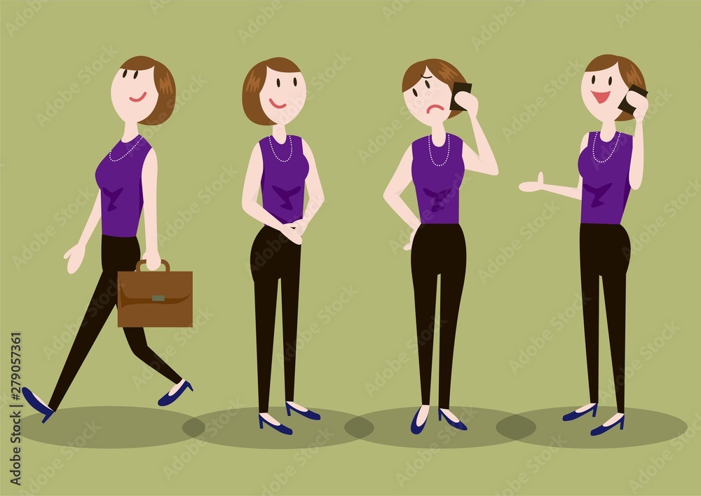 Fototapeta premium ビジネス_女性_全身