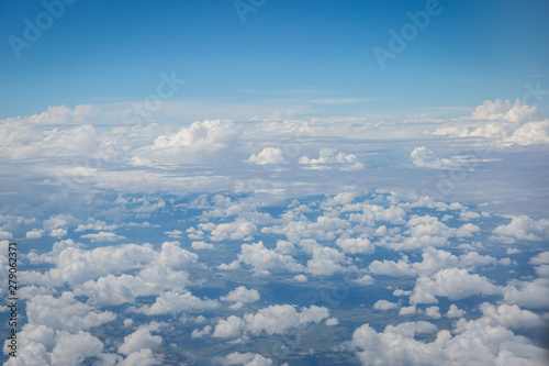 sky and clouds view from airplan © pandaclub23