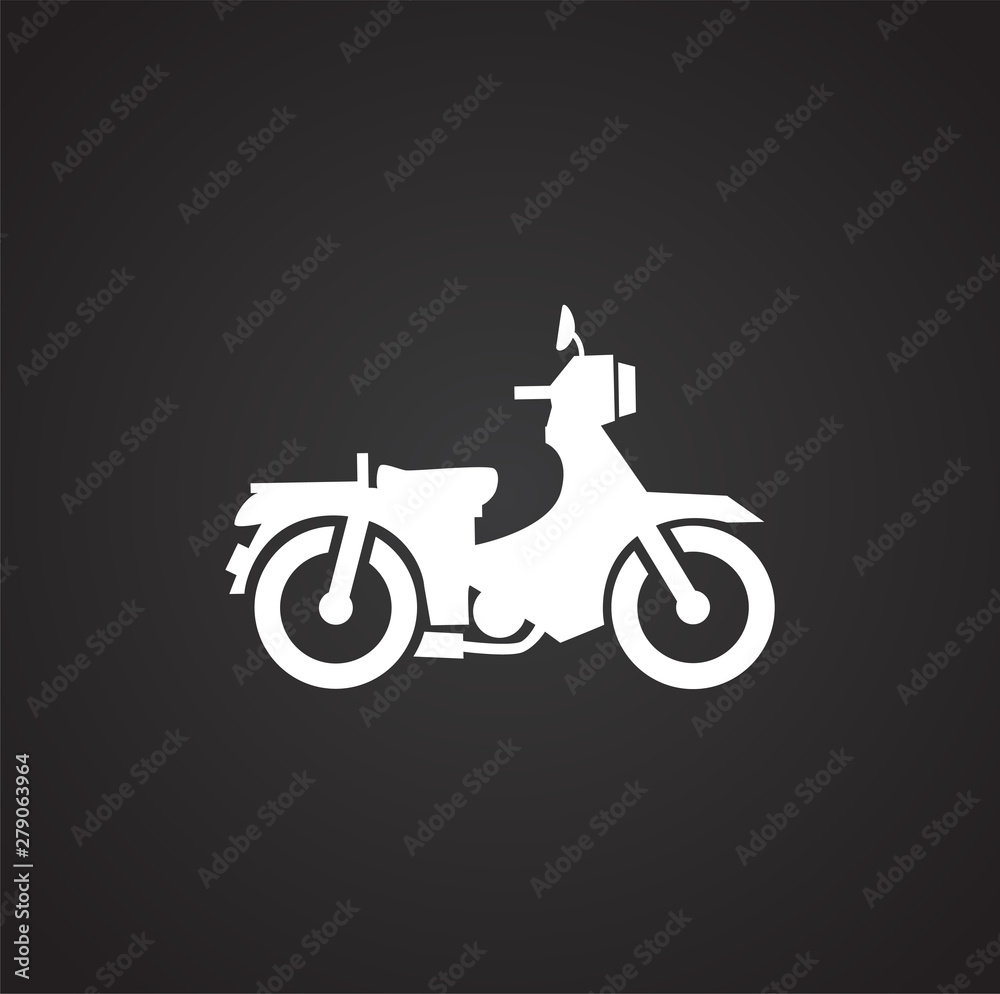 Obraz premium Moto related icon on background for graphic and web design. Simple illustration. Internet concept symbol for website button or mobile app.