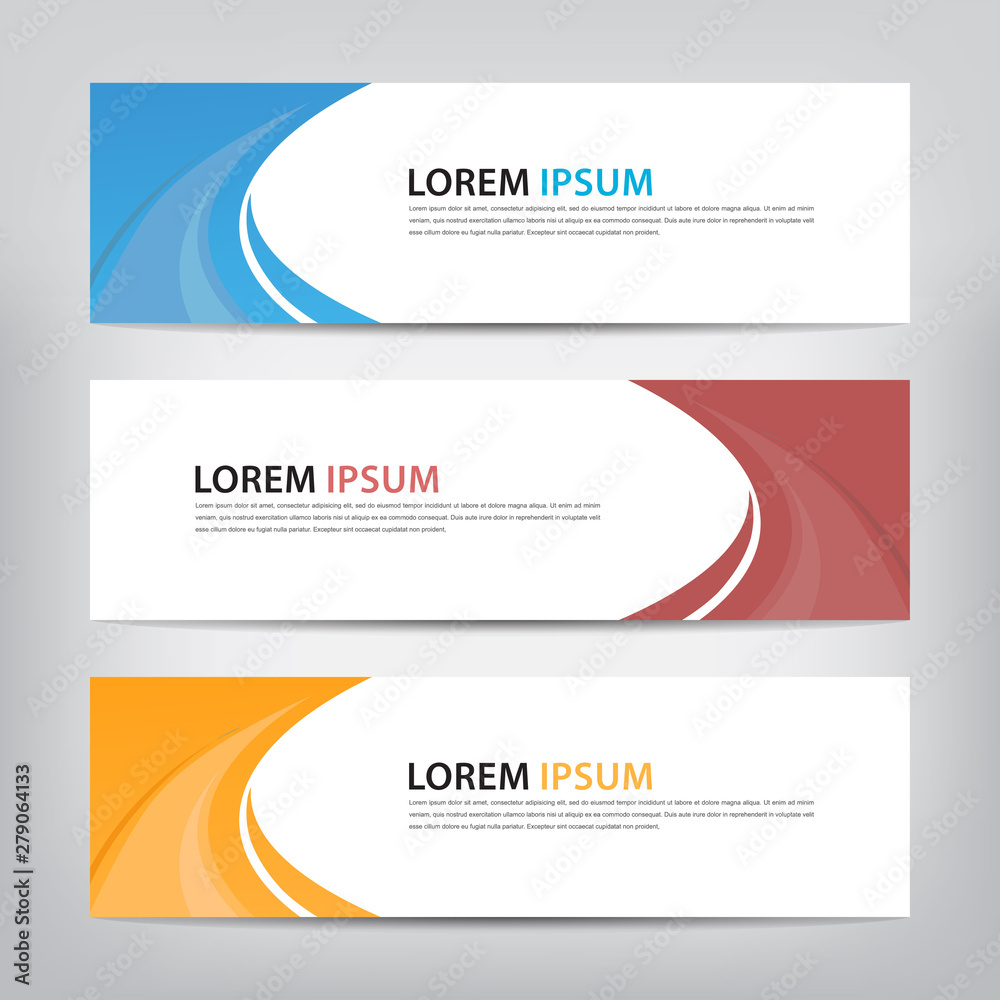 Fototapeta premium abstract wave banner template, vector illustration