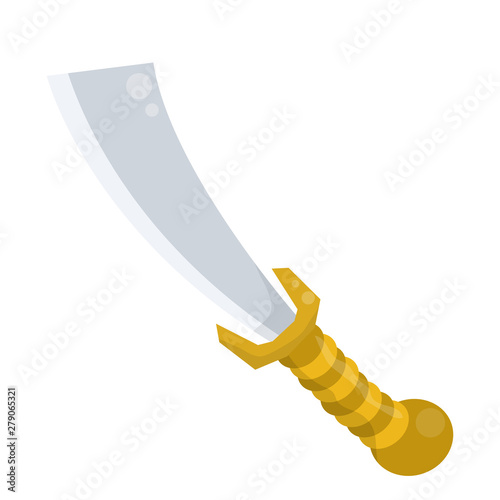 sword isolated illustration on white background