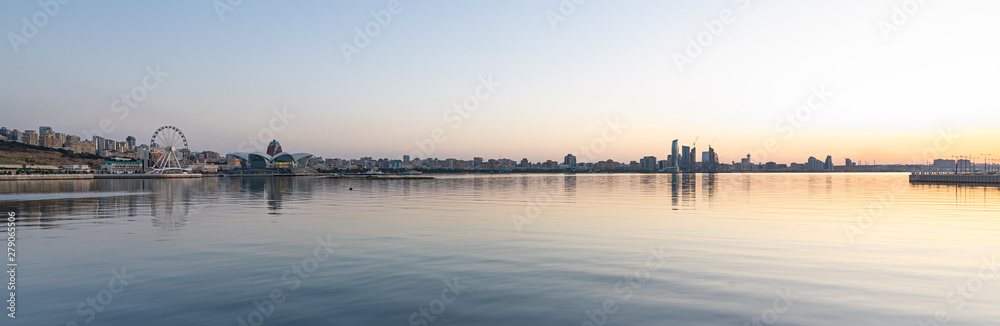 Baku Bay at predawn hours
