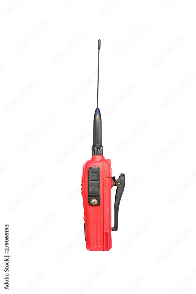 2-way portable radio isolated on white background Stock Photo | Adobe Stock