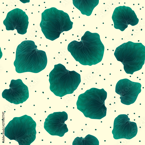 Lotus leaves hand draw watercolor imitation seamless pattern. Water lily leaf repeater background for gift wrap, wallpaper, textil, decoration or covers