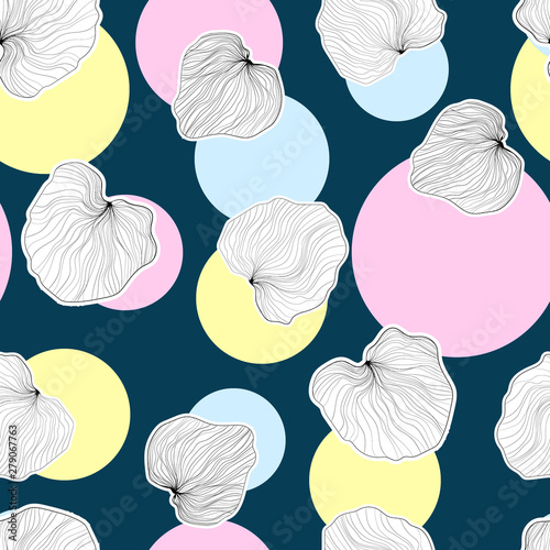 Lotus leaves hand draw watercolor imitation seamless pattern. Water lily leaf repeater background for gift wrap, wallpaper, textil, decoration or covers