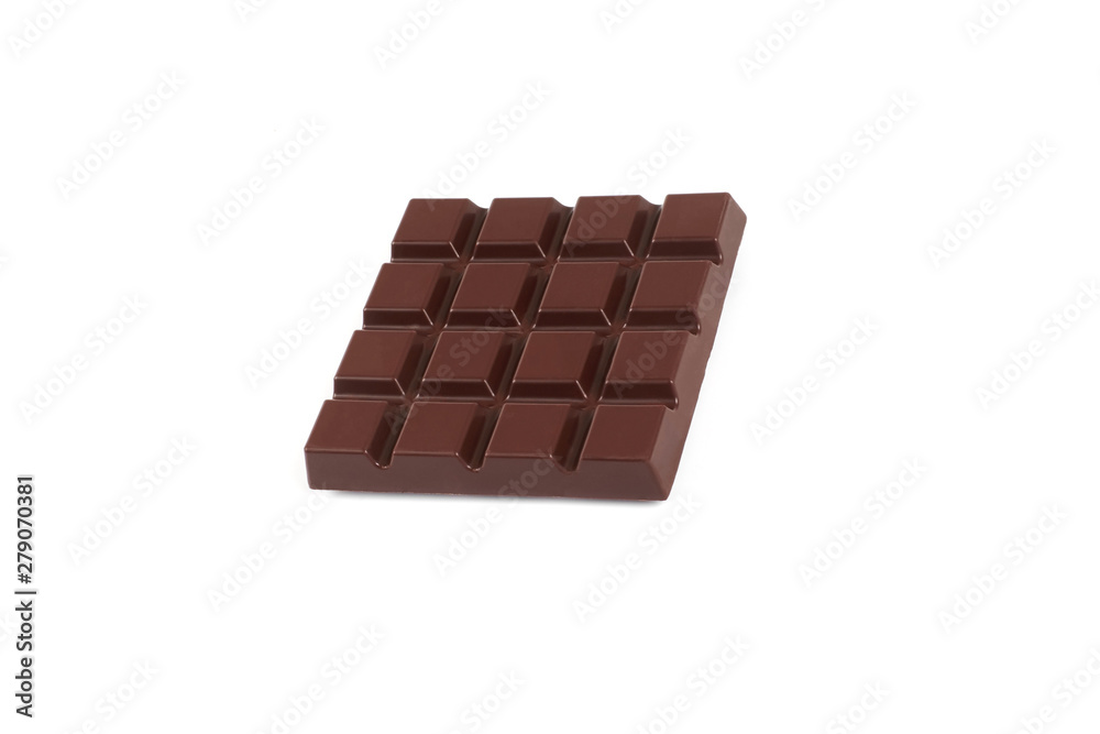 Dark chocolate bar isolated on a white background. Dark chocolate bar isolated on a white background.