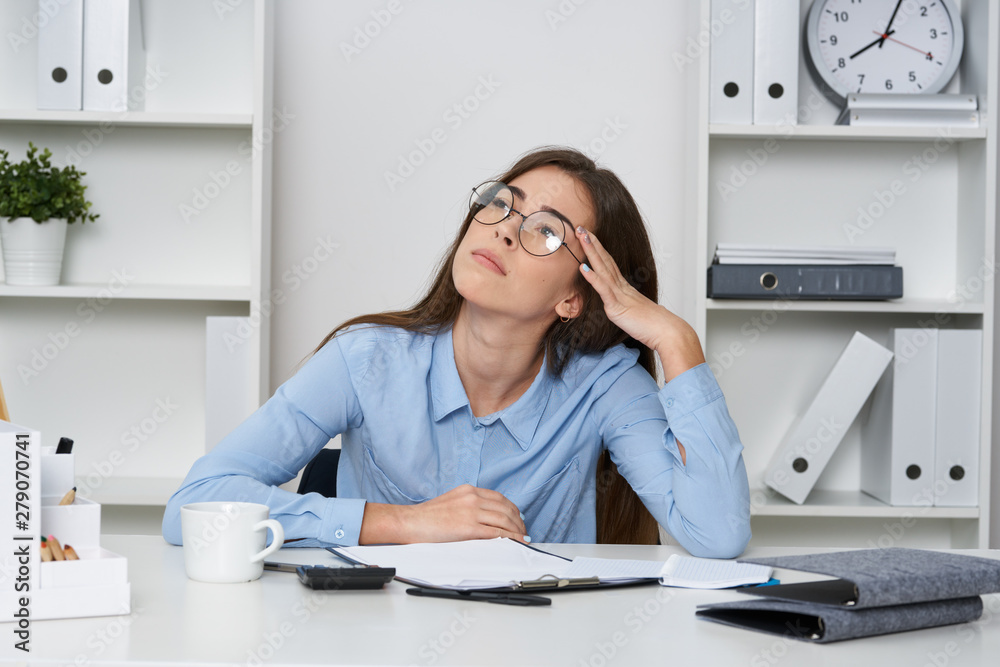 young business woman in the office young business woman in the office