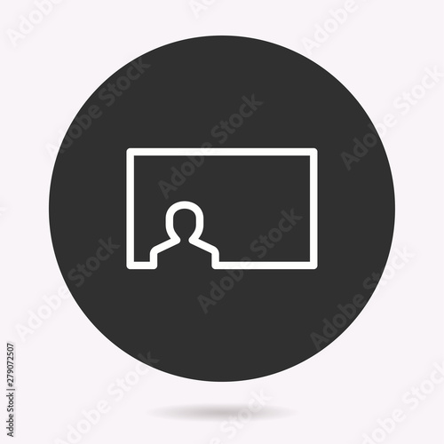 Conference - vector icon. Illustration isolated. Simple pictogram.