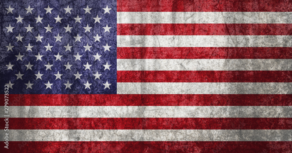 Flag of USA with a raw, worn style Flag of USA with a raw, worn style