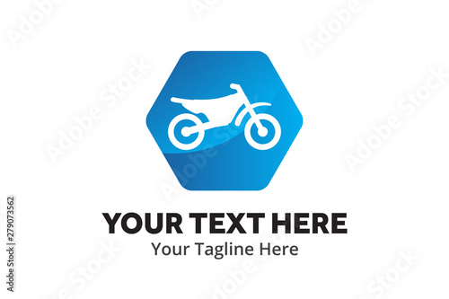 simple motorcycle logo creative design in flat style with color . emotorbike logo creative design for identity and club