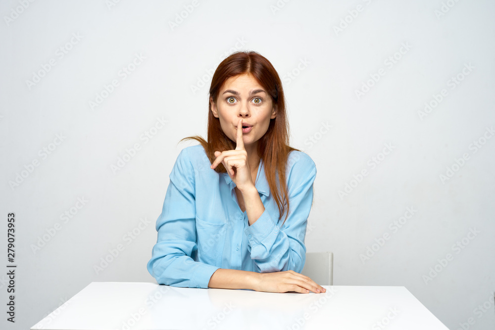 portrait of a young woman in office portrait of a young woman in office