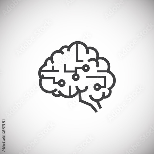 AI icon on background for graphic and web design. Simple illustration. Internet concept symbol for website button or mobile app.