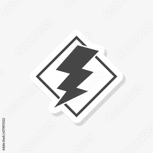 Free Download Power lightning sticker. Electric fast thunder bolt symbol - GFXLoad
